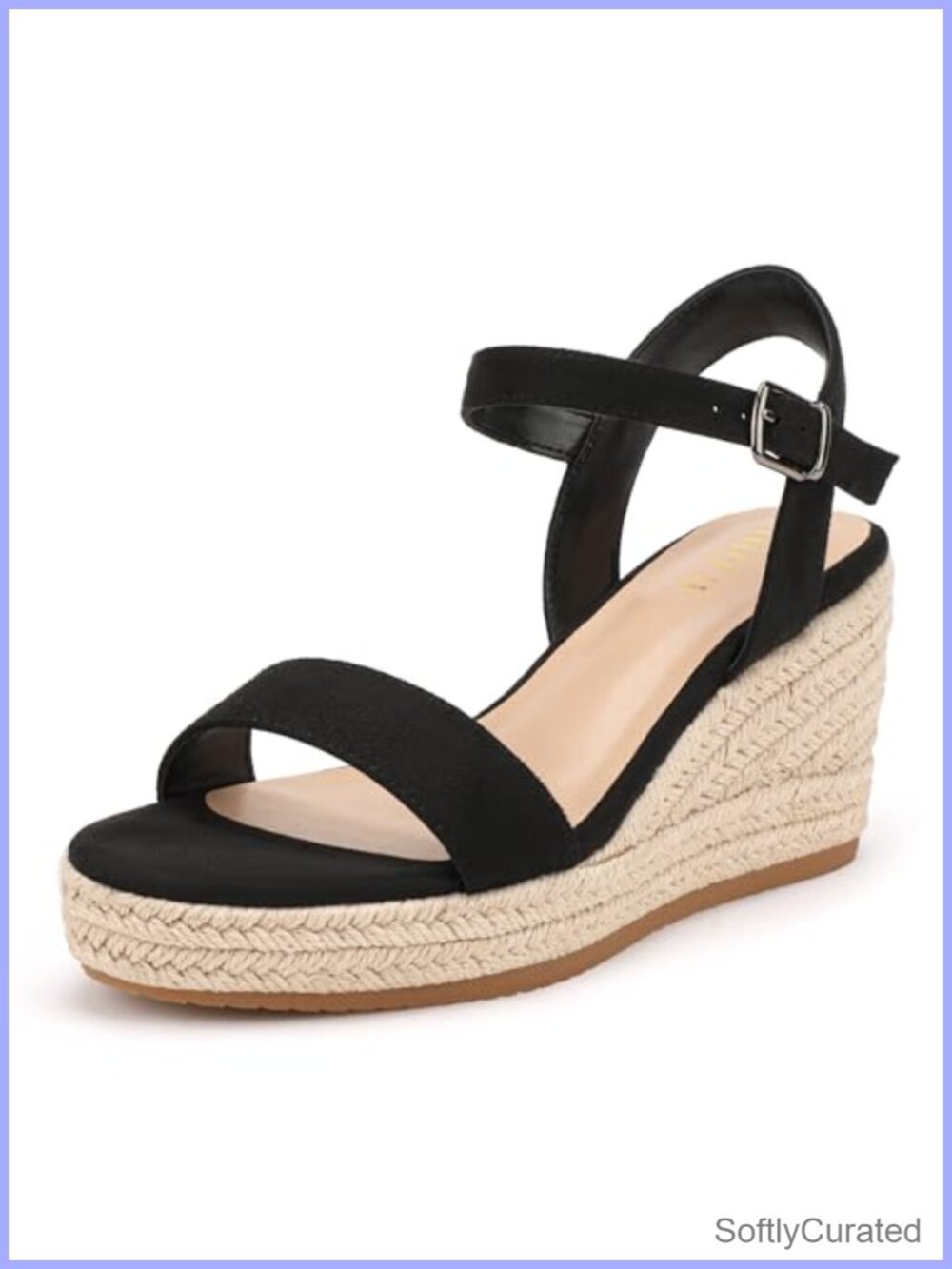 Wedge Sandals for Women Espadrille Platform Adjustable Ankle Strap